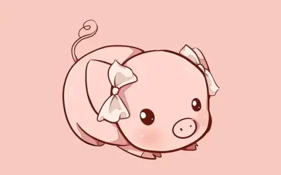 Khám phá ảnh heo cute chibi đáng yêu siêu dễ thương