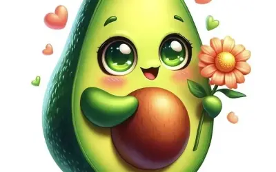 Tổng hợp ảnh quả bơ chibi ngộ nghĩnh, siêu dễ thương