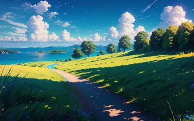 Tranh phong cảnh anime đẹp được yêu thích trên mạng xã hội