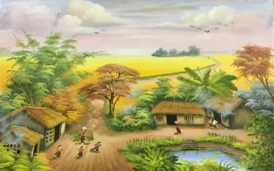 Tải ngay ảnh tranh phong cảnh đồng quê đẹp chất lượng cao