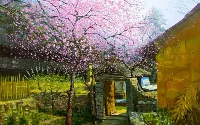 Ngắm nhìn ảnh tranh phong cảnh làng quê đẹp yên bình