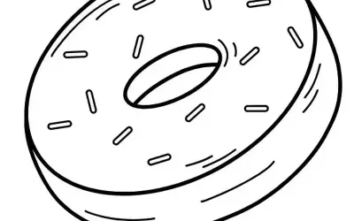 Tranh tô màu bánh donut đẹp và sáng tạo cho trẻ em