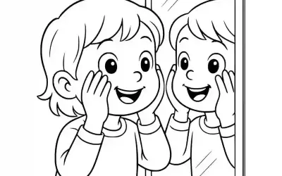 Tranh tô màu cái gương hấp dẫn sáng tạo cho bé yêu