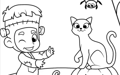 Bộ tranh tô màu halloween ma quái giúp bé thỏa sức sáng tạo