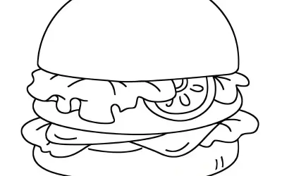 Khám phá tranh tô màu hamburger độc đáo cho mọi lứa tuổi