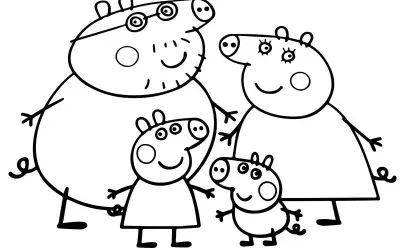 Bộ tranh tô màu Heo Peppa sống động cho trẻ em yêu thích