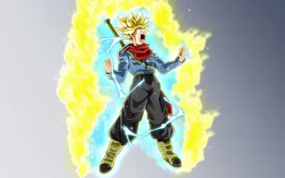 Ảnh Trunks đẹp ngầu thể hiện sức mạnh chiến binh Saiyan