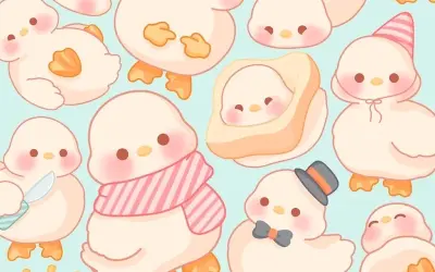 Bộ ảnh vịt chibi cute, độc đáo cho trẻ em và fan hoạt hình