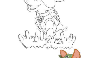 Download miễn phí tranh tô màu chó cứu hộ đẹp xuất sắc