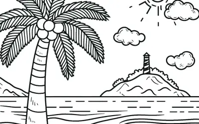 Bộ sưu tập tranh tô màu phong cảnh đẹp cho bé sáng tạo