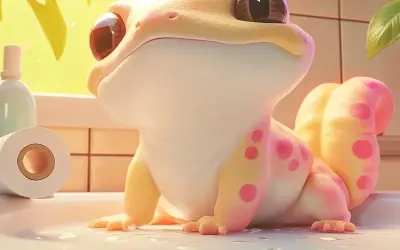 Tổng hợp ảnh chibi tắc kè cute ngộ nghĩnh cực hot hiện nay