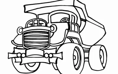 Bộ sưu tập 30 tranh tô màu ô tô tải đa dạng giúp bé phát triển tư duy sáng tạo