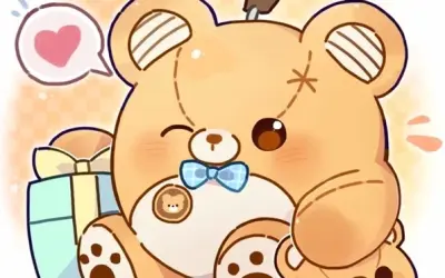 Bộ sưu tập 40 chibi avatar gấu cute đôi dễ thương nhất