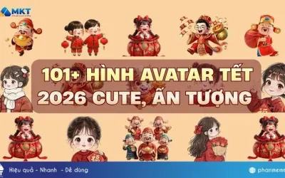 Bộ sưu tập avatar chibi nữ cute tết ngộ nghĩnh đáng yêu nhất 2026
