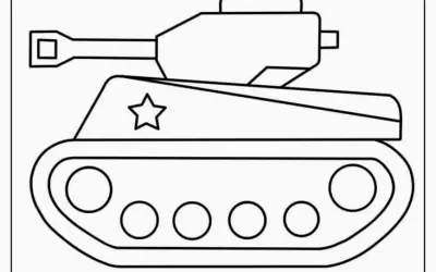 Bộ tranh tô màu chú bộ đội và xe tăng cực ngầu cho bé yêu