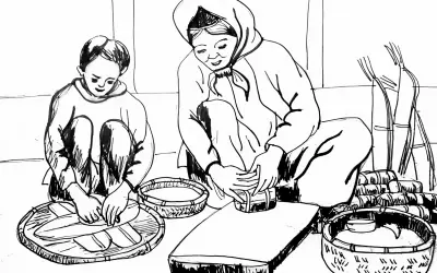 Bộ tranh tô màu gia đình ngày Tết ý nghĩa cho bé năm 2026