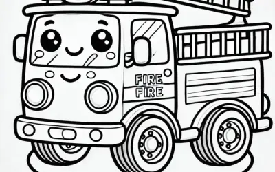 Bộ tranh tô màu ô tô cứu hỏa siêu ngầu cho bé thỏa sức sáng tạo