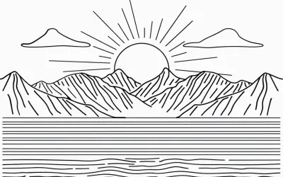 Bộ tranh tô màu phong cảnh thiên nhiên tuyệt đẹp giúp bé sáng tạo 2026