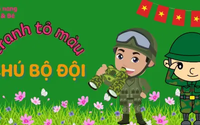 Tổng hợp 30 tranh tô màu chú bộ đội cầm súng cho bé yêu