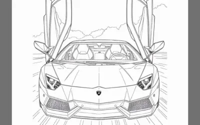 Tổng hợp 35 tranh tô màu ô tô lamborghini siêu ngầu cho bé