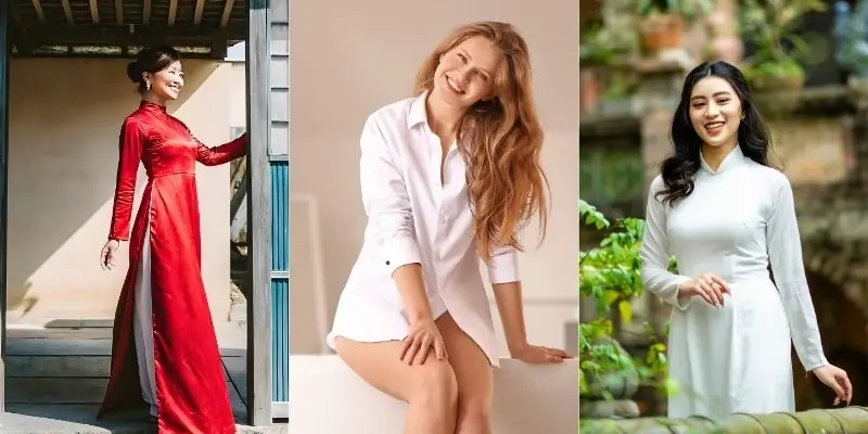 Gái xinh áo dài sexy mang vẻ đẹp truyền thống hiện đại