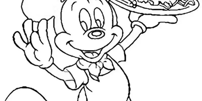 Kho tranh tô màu Chuột Mickey đáng yêu giúp bé học mà chơi