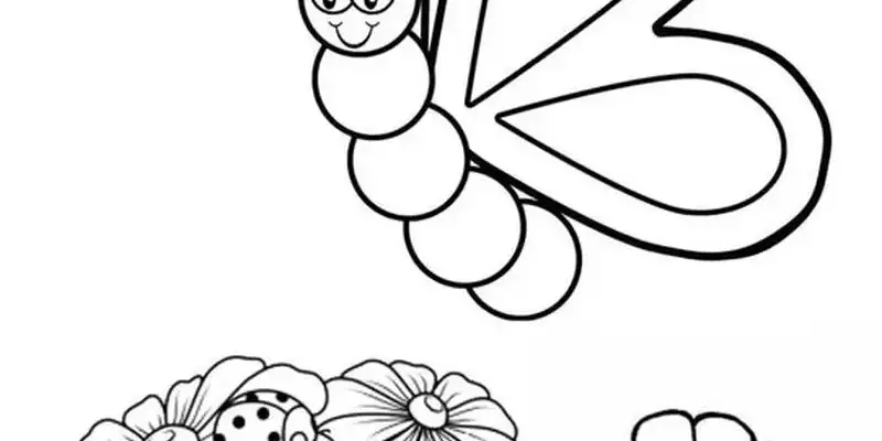 Tranh tô màu con bướm dễ thương kích thích trí tưởng tượng