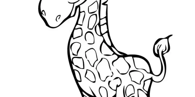 Tranh tô màu con hươu cao cổ sáng tạo cho bé yêu khám phá