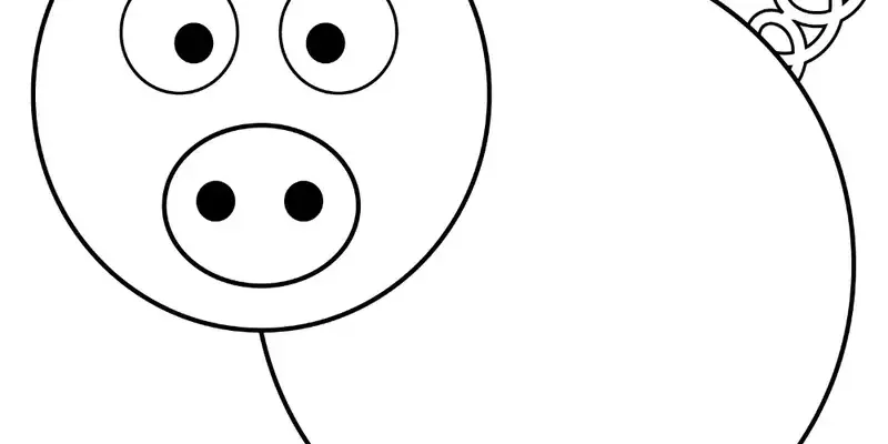 Tranh tô màu con lợn dễ thương giúp bé phát triển sáng tạo