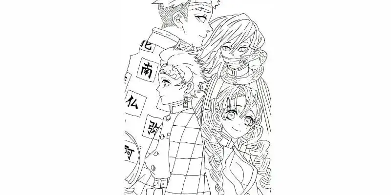 Khám phá tranh tô màu thanh gươm diệt quỷ đẹp nhất cho trẻ em