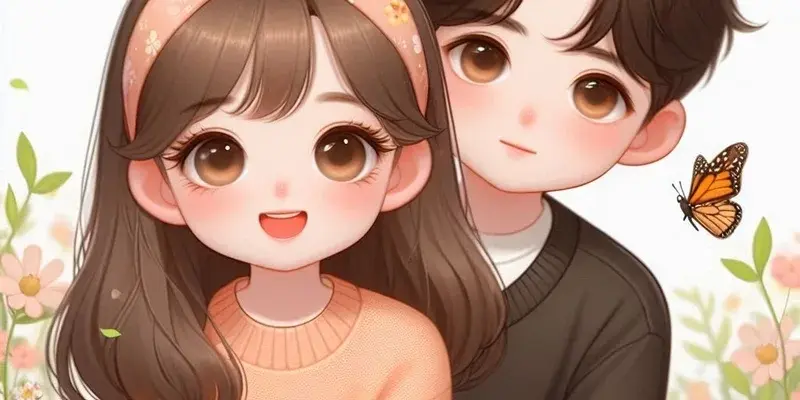 Những ảnh avatar đôi chibi cute ngọt ngào dễ thương
