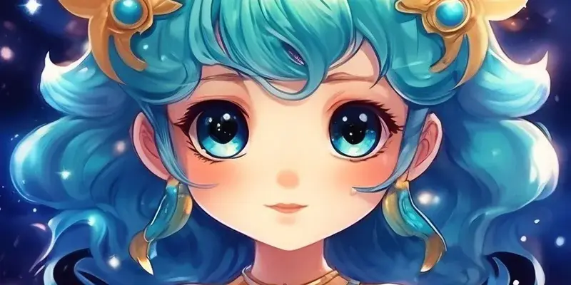 Bộ ảnh cung Bảo Bình chibi phong cách anime siêu cute