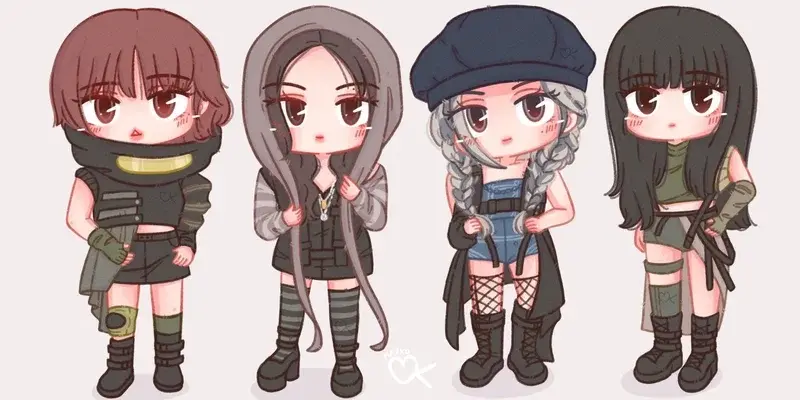 Bộ sưu tập ảnh chibi Blackpink siêu dễ thương và ấn tượng