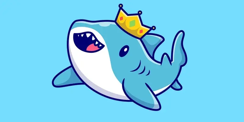 Ảnh cá mập chibi đáng yêu cho fan hoạt hình vui nhộn