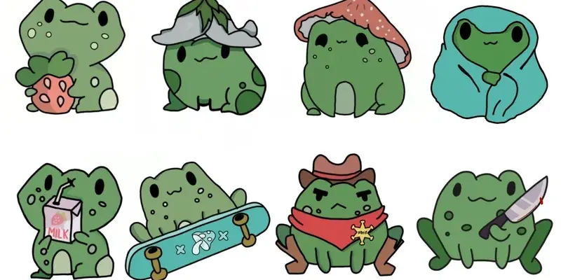 Bộ ảnh ếch chibi đẹp, dễ thương và cực kỳ ngộ nghĩnh