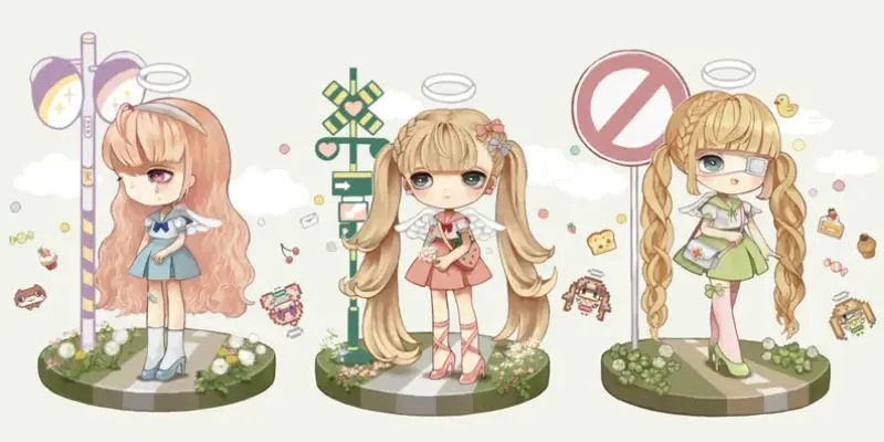 Hình nền chibi đáng yêu sáng tạo phong cách dễ thương