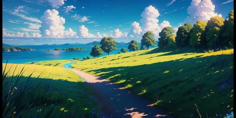 Tranh phong cảnh anime đẹp được yêu thích trên mạng xã hội