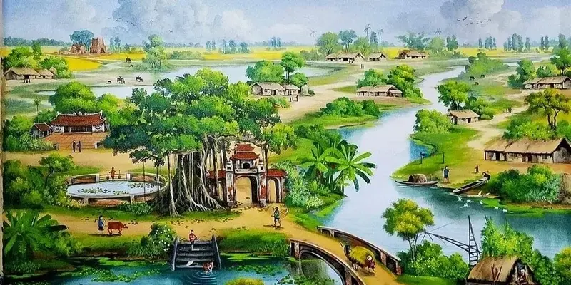 Tuyển chọn ảnh tranh phong cảnh quê hương đẹp siêu chân thực