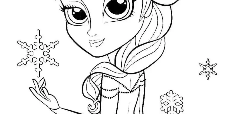 Tranh tô màu công chúa Elsa hấp dẫn mọi bé yêu nghệ thuật