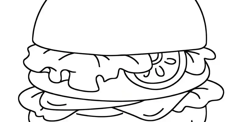 Khám phá tranh tô màu hamburger độc đáo cho mọi lứa tuổi