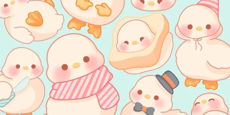 Bộ ảnh vịt chibi cute, độc đáo cho trẻ em và fan hoạt hình