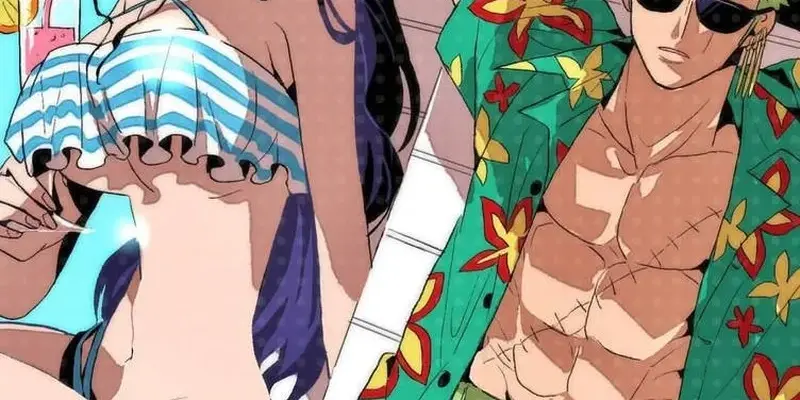 Hình ảnh Zoro và các nhân vật khác thể hiện sức mạnh