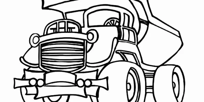 Bộ sưu tập 30 tranh tô màu ô tô tải đa dạng giúp bé phát triển tư duy sáng tạo