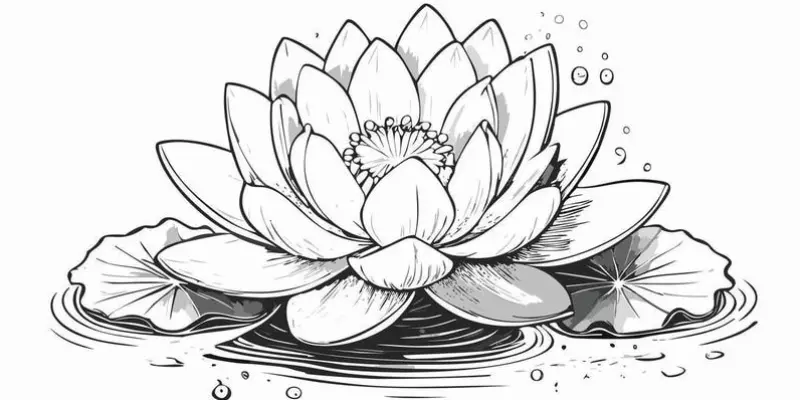 Bộ sưu tập tranh tô màu bông hoa sen thanh khiết cho bé thỏa sức sáng tạo