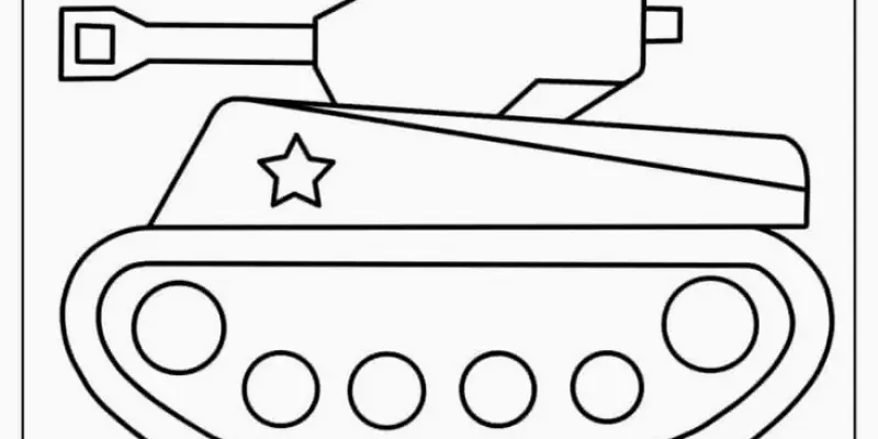 Bộ tranh tô màu chú bộ đội và xe tăng cực ngầu cho bé yêu