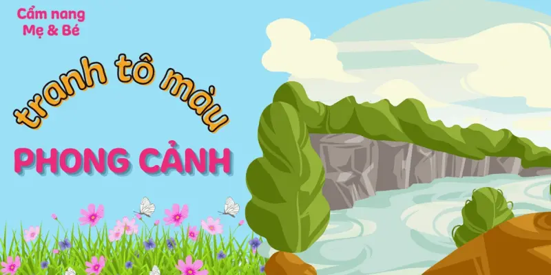 Bộ tranh tô màu phong cảnh mùa hè tuyệt đẹp giúp bé thỏa sức sáng tạo