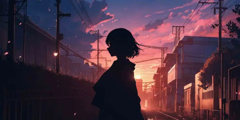 Tổng hợp 30+ ảnh cô gái ngắm hoàng hôn anime buồn lãng mạn cực chill 2026