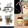 Tuyển tập những mẫu chibi các loại trà và cà phê cực đáng yêu cho quán nước năm 2026