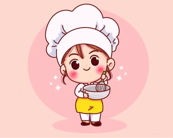 Cute bakery chef girl smiling in uniform