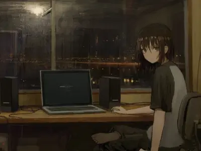 Hình ảnh anime cô đơn đẹp, buồn và giàu tâm trạng
